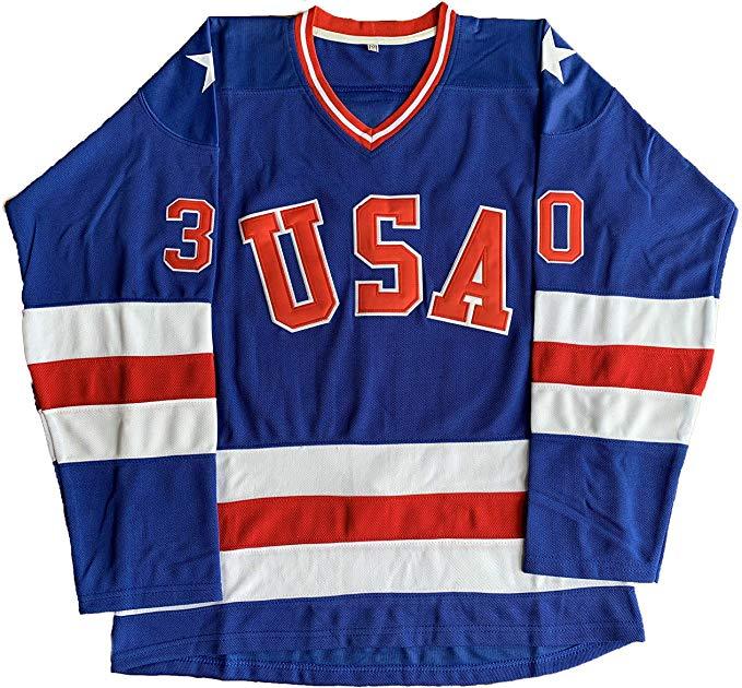 Jim Craig #30 USA Hokcey Jersey  Hockey jersey, Jim craig, Ice