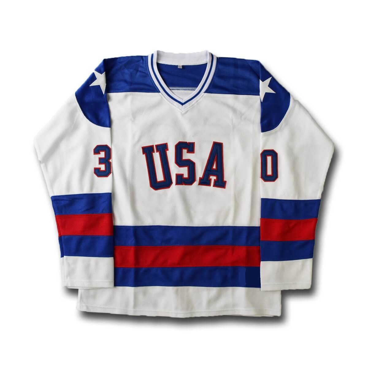 Hockey Jersey Mike Eruzione #21 Team USA Miracle on Ice Blue