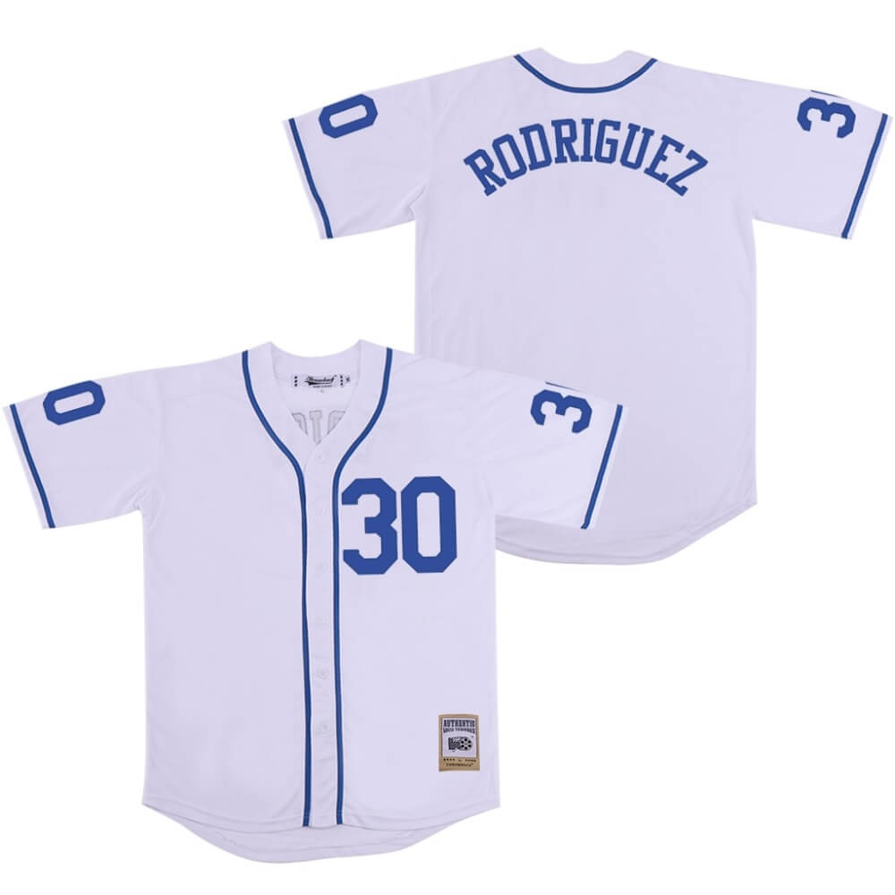 Benny Rodriguez 30 The Sandlot Blue Baseball Jersey