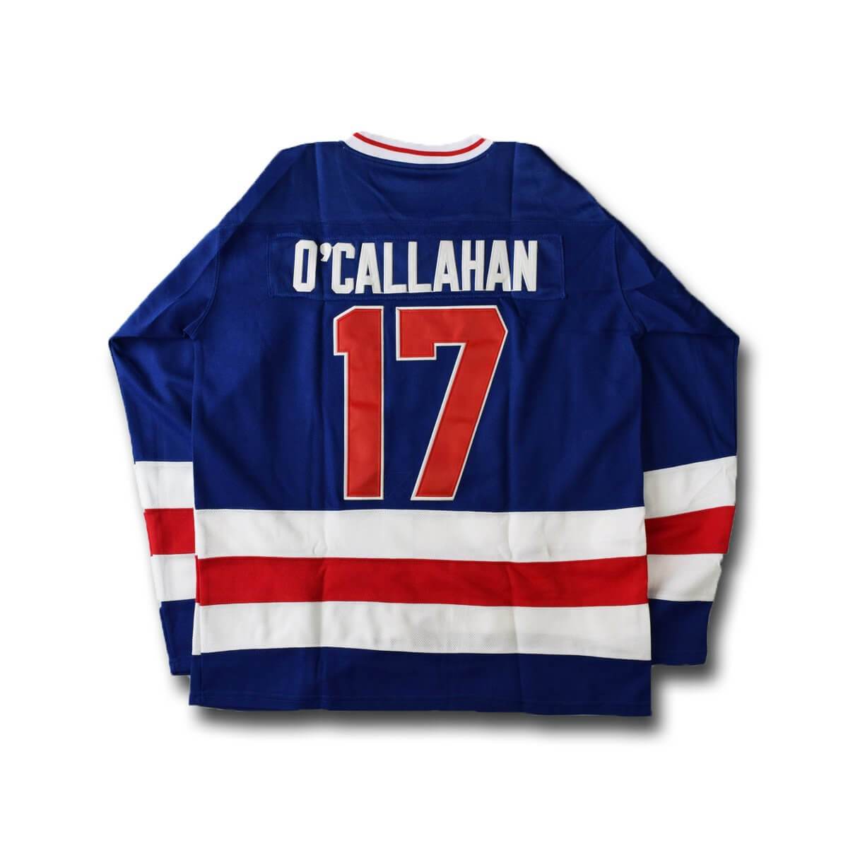 Jack O'Callahan #17 Team USA White Hockey Jersey Miracle On Ice Costume  Movie