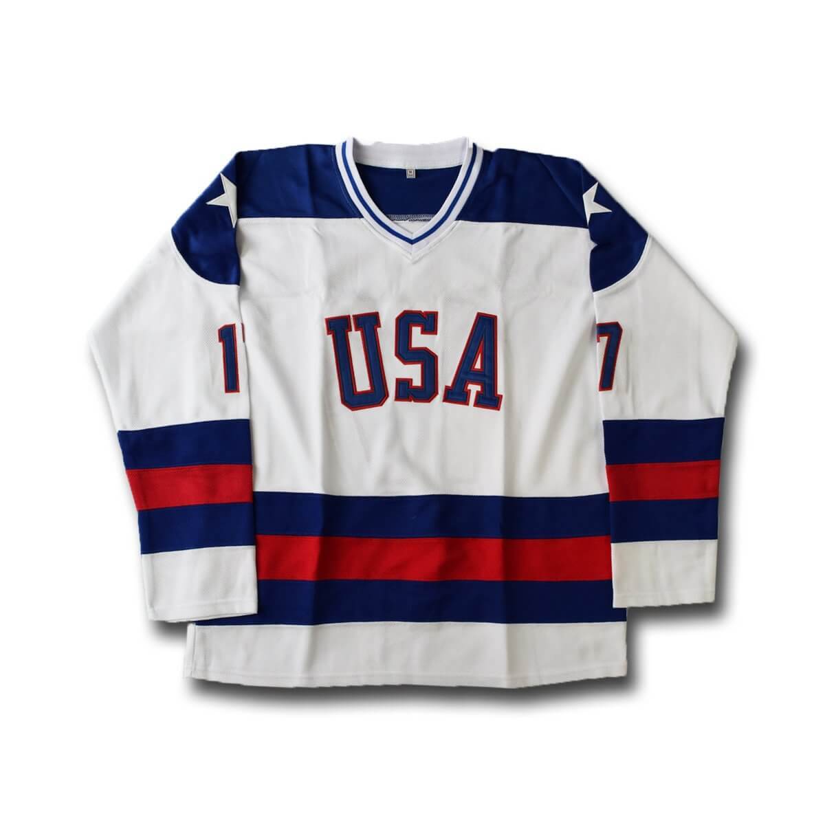 Your Team O'Callahan #17 Stitched 1980 USA Miracle on Ice Hockey Jersey Blue L, Men's, Size: Large