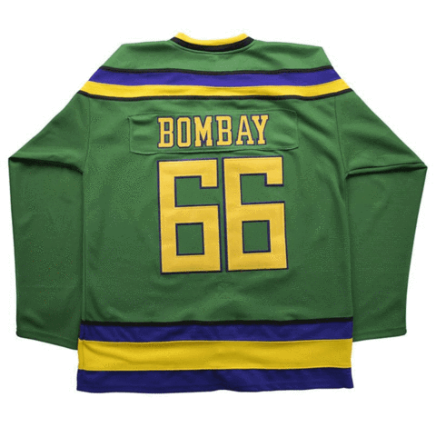 Gordon Bombay #66 Minnehaha Waves Mighty Ducks Hockey Jersey