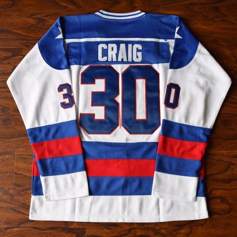 Jim Craig #30 Stitched Men's Movie Ice Hockey Jersey USA 1980 Miracle on  Ice Sport Jersey