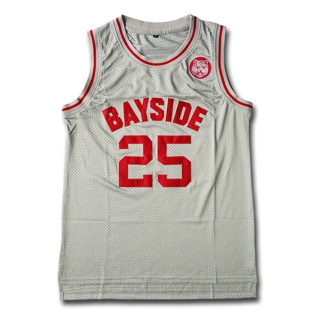 The Bell Zack Morris Bayside Tigers Basketball Jersey Stitched Gray