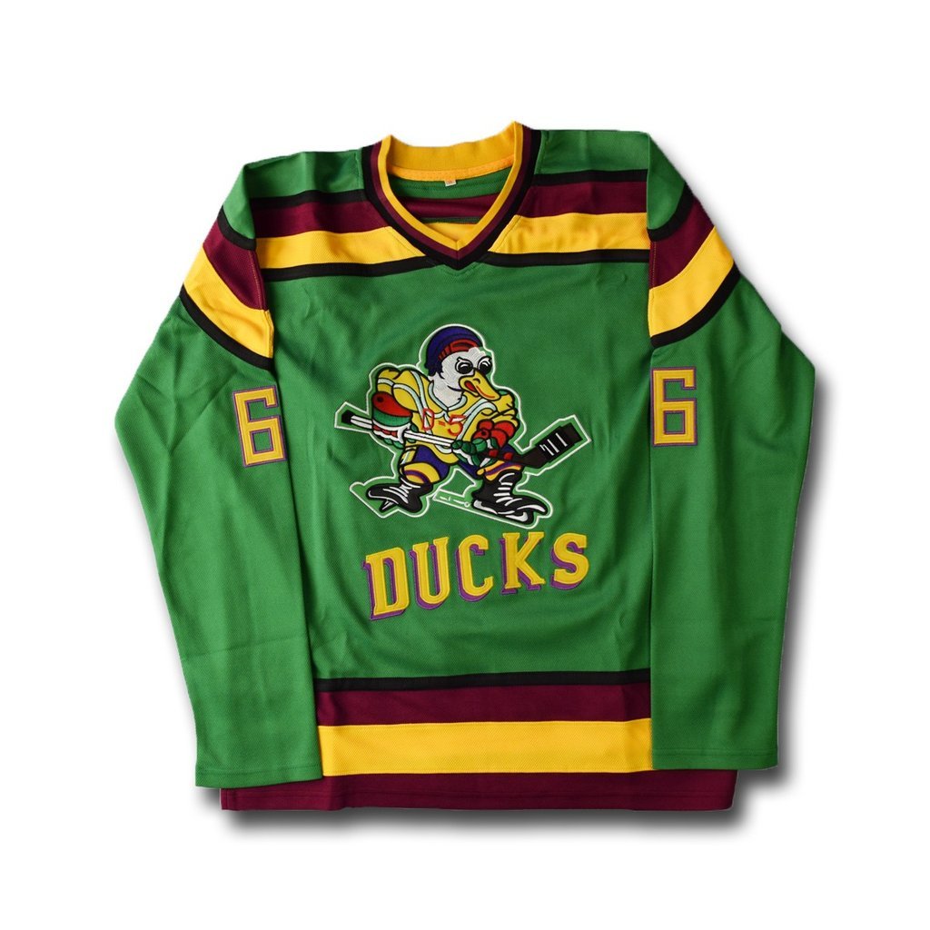  D-5 Men Mighty Ducks Jersey #33 Goldberg #66 Bombay