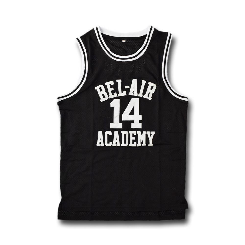 Will Smith Bel Air Academy Stitched Basketball Jersey #14, Black / M