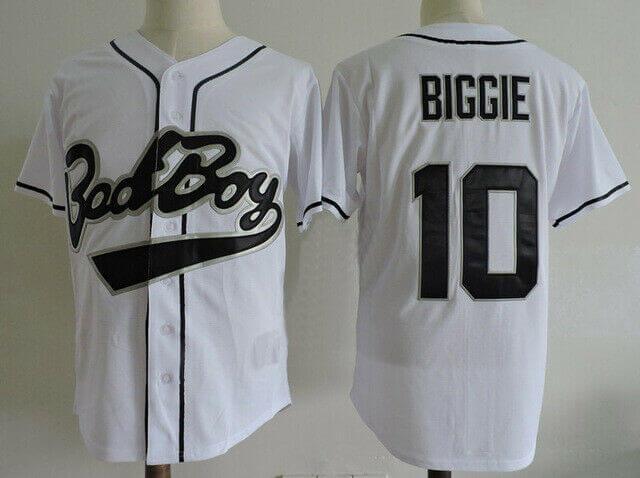Bad Boy Biggie Baseball Jersey, XXL / White